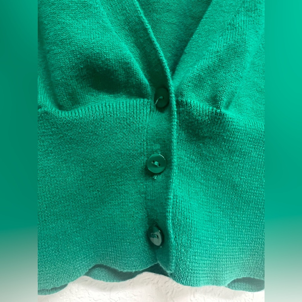 *Women’s Grass Green Cropped Cardigan Mossimo Large - Picture 3 of 8